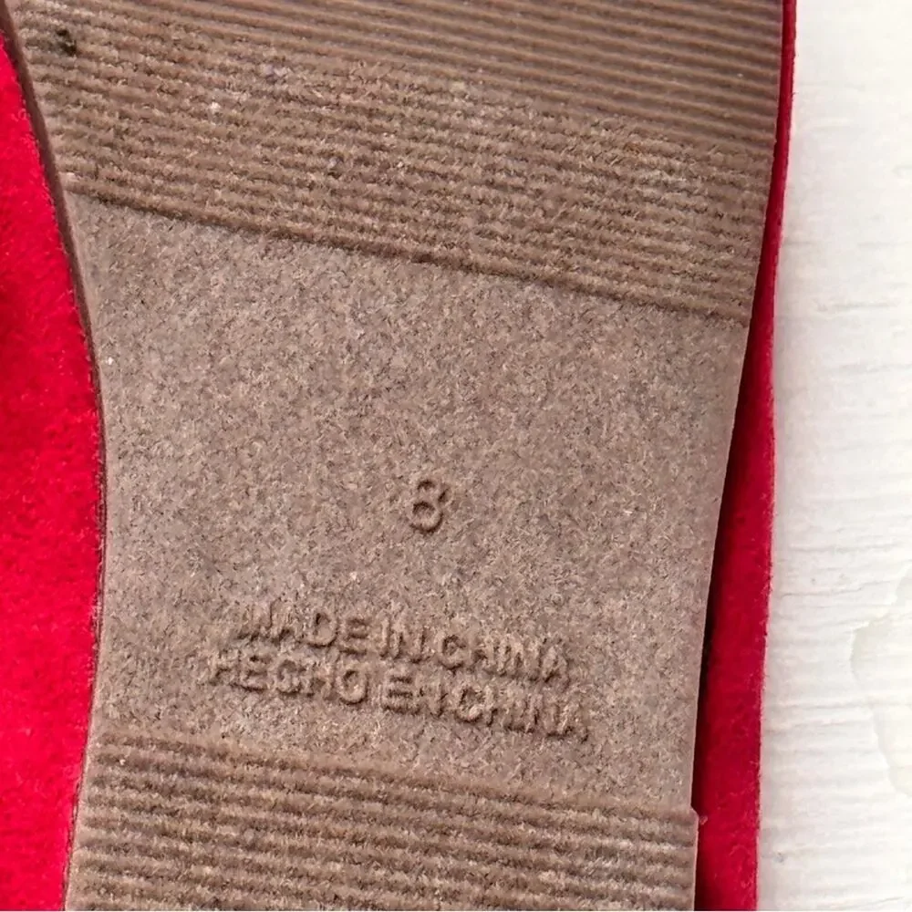 Old Navy Kids Red Bow Ballet  Mary Jane Style Flats Sz 8  NWT
